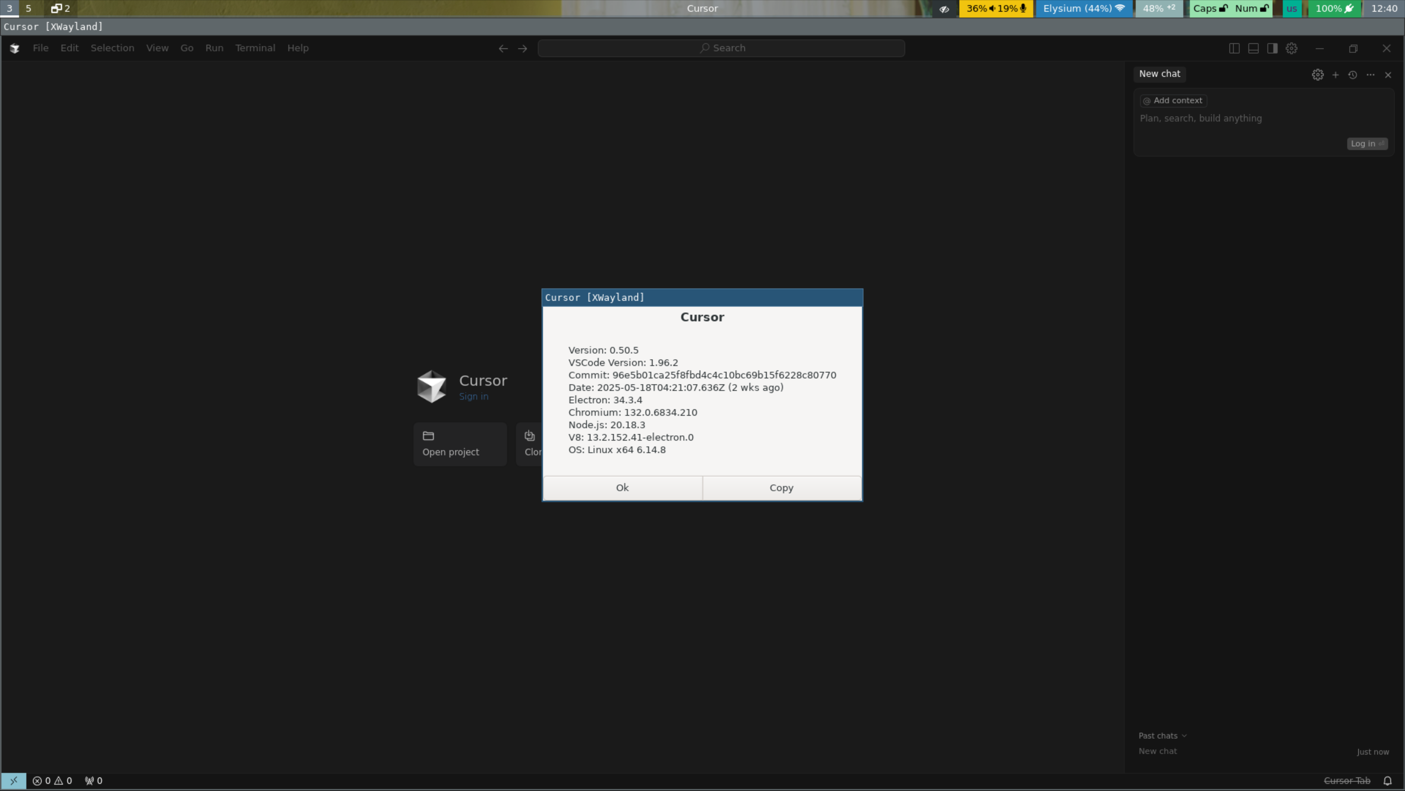 Cursor running on Guix